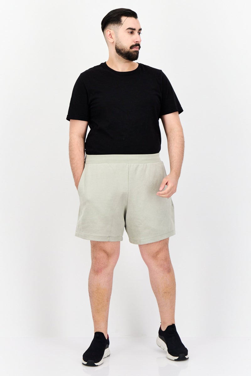 Adidas Men Sportswear Fit Basketball Shorts, Pale Sage Green  - Image 3