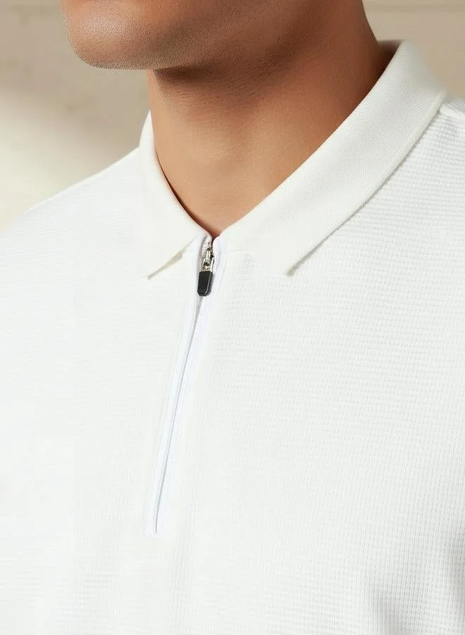 Splash FAV  Men Short Sleeves Textured Polo T-shirt for Men | Best Price UAE