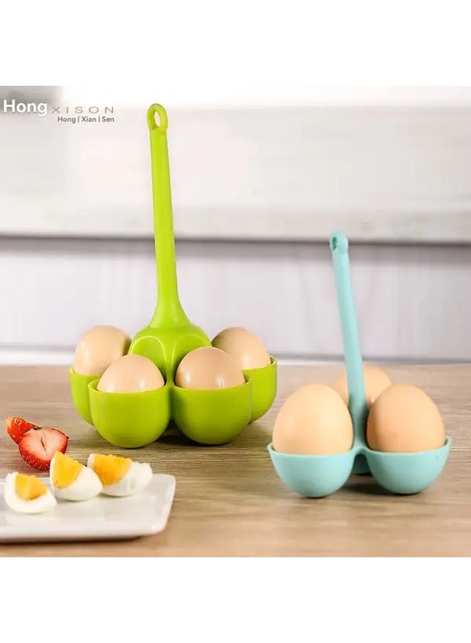 Orange Egg Cooker Steamer Basket With 3 Holes For Stovetop Induction And Sous Vide - Image 2