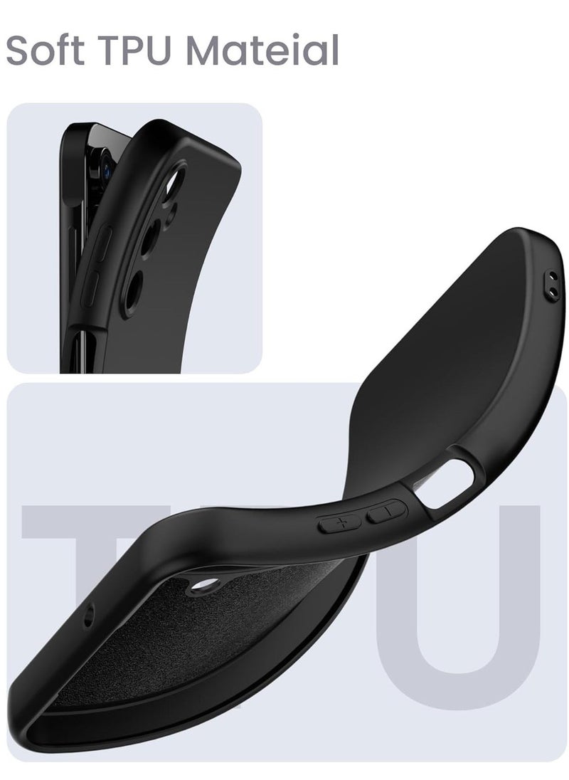 Raxoom Samsung Galaxy A35 5G Case – Ultra Slim Liquid Silicone with 2x Screen Protectors, Anti-Scratch Microfiber Lining (Black) - Image 2