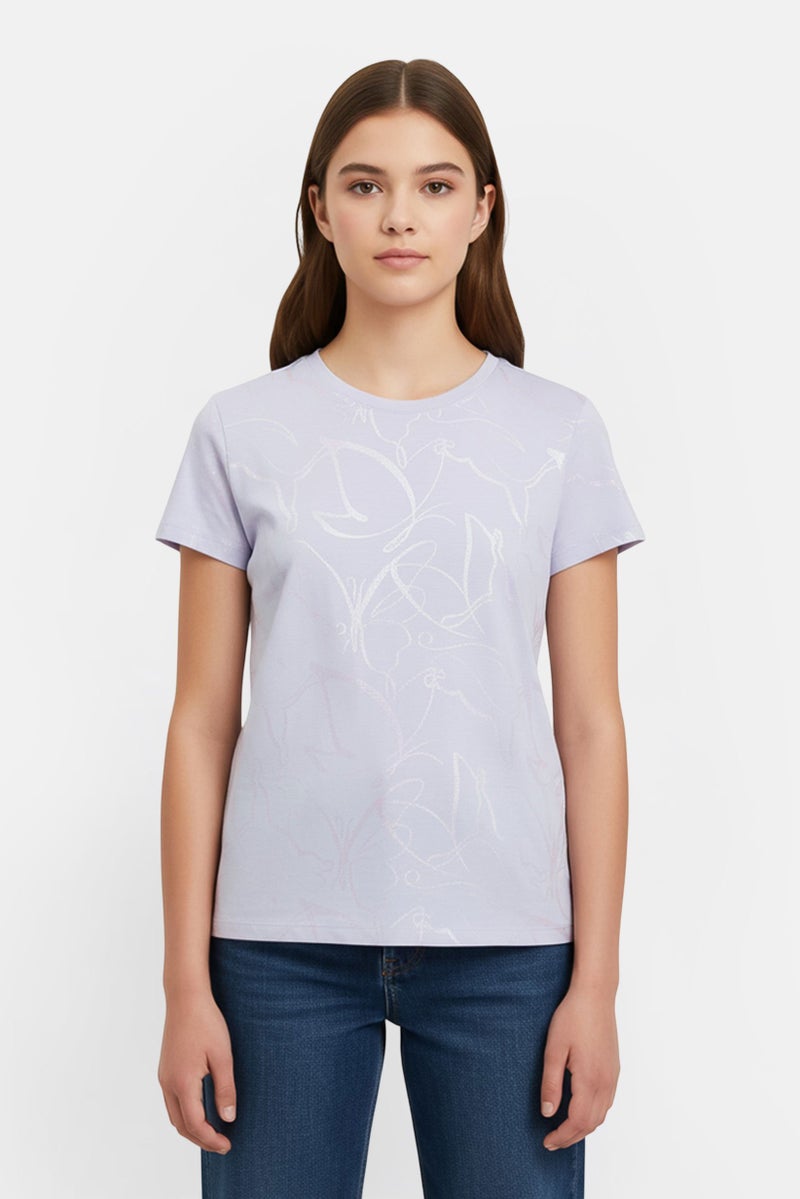 PUMA Kids Girl Sportswear Fit Short Sleeve Outdoor Top, Lavender - Image 1