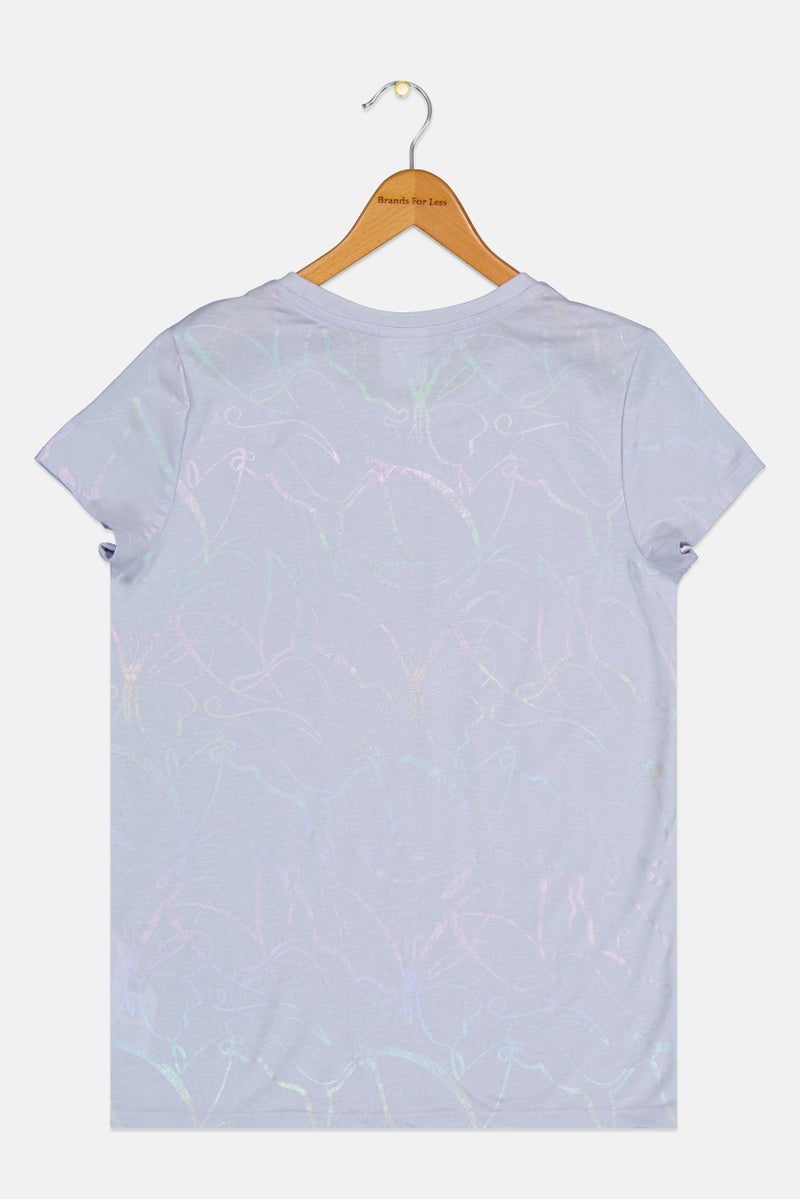 PUMA Kids Girl Sportswear Fit Short Sleeve Outdoor Top, Lavender - Image 3