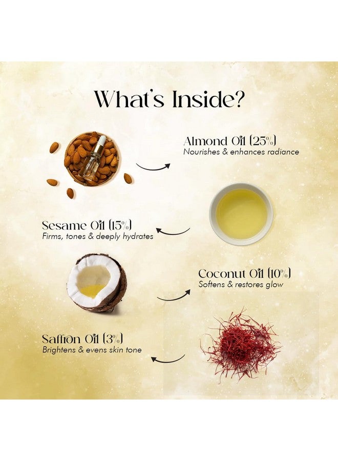 Ohria Ayurveda Shrikamya Body Beauty Oil | Body Brightening & Anti-pigmentation Oil| Supports Hydration, Firmness| For All Skin Type, 50ml - Image 3