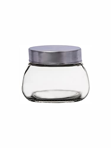 Goodhomes Glass Spices and Cookies Storage Jars Set of 4 Pieces 300 ML PM-OVAL-JAR-2 - Image 2