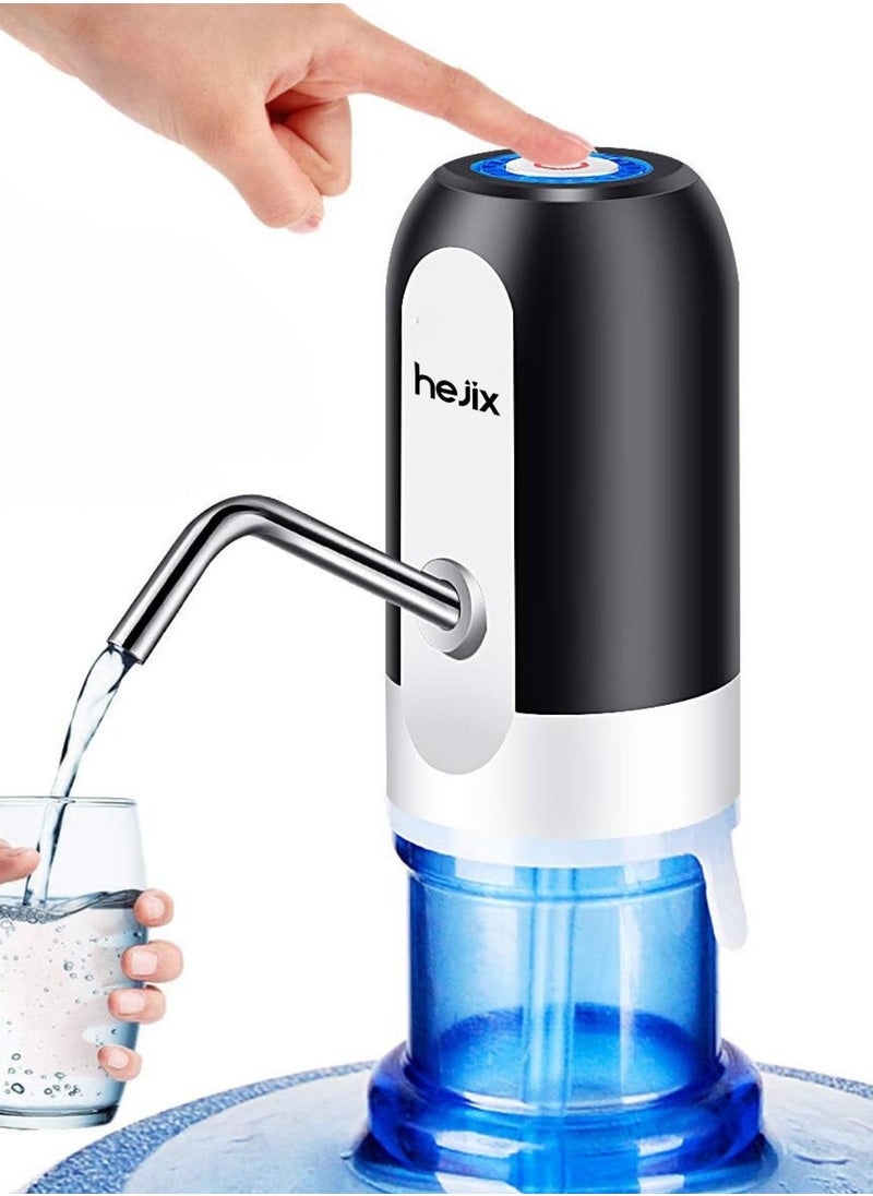 HEJIX Electric Water Pump Dispenser – USB Rechargeable, Easy-Touch On/Off, 800mAh Battery, 60-Second Timer – Portable Water Bottle Pump for Home, Office, Camping  - Image 1