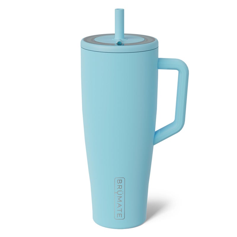 BrÃ¼Mate BrMate Era 40 oz Tumbler with Handle and Straw 100 Leakproof Insulated Water Bottle Tumbler with Lid and Flexible SoftSip Straw Made of Stainless Steel Cup Holder Friendly 40oz Glacier - Image 2