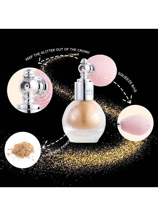 Julystar Fairy Highlight Body Spray, Facial Contouring Fine Shimmering Liquid Highlighter, Long-Lasting Sweatproof Stage Makeup Glitter Highlighter Powder Body Spray - 3.5G (#06) - Image 4