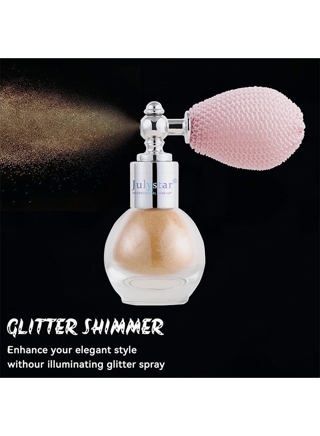 Julystar Fairy Highlight Body Spray, Facial Contouring Fine Shimmering Liquid Highlighter, Long-Lasting Sweatproof Stage Makeup Glitter Highlighter Powder Body Spray - 3.5G (#06) - Image 3