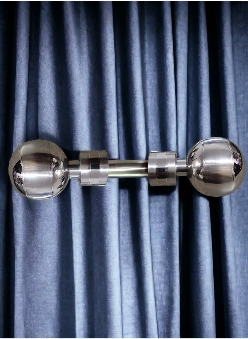 UPSCALE Set of 4 Big Round Finials with 4 side supporters for 25mm Curtain Rod|Stainless Steel Curtain Bracket|Curtain Accessories for Doors and Windows|Curtain Fittings|Curtain Holders  - Image 4