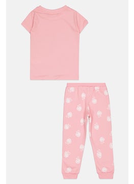 Disney Princess Toddlers Girl 2 Pcs Snow White Print  Top And Bottom Pyjama Set, Pink Combo  - Image 2