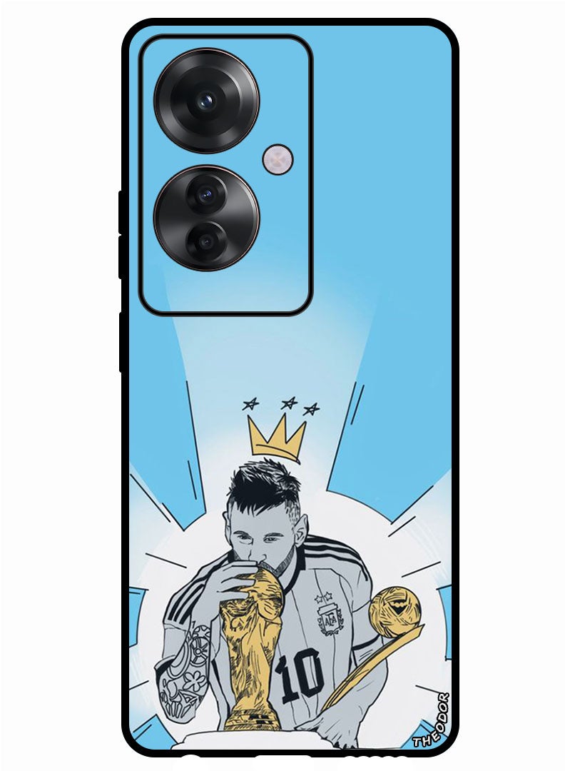 Theodor Protective Case Anti Scratch Shock Proof Bumper Cover For Oppo Reno 11F Messi Kiss WC - Image 1