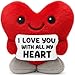 Jettryran Husband Boyfriend Valentines Day Gifts for Him Her I Love You Anniversary Engagement Wedding Stuff for Girlfriend Boyfriend Couple Wife Valentines Decorations Accessories To My Love Red Heart57inch - Image 2