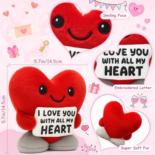Jettryran Husband Boyfriend Valentines Day Gifts for Him Her I Love You Anniversary Engagement Wedding Stuff for Girlfriend Boyfriend Couple Wife Valentines Decorations Accessories To My Love Red Heart57inch - Image 5