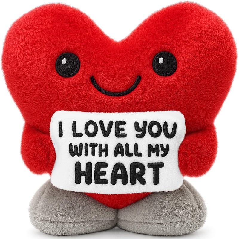 Jettryran Husband Boyfriend Valentines Day Gifts for Him Her I Love You Anniversary Engagement Wedding Stuff for Girlfriend Boyfriend Couple Wife Valentines Decorations Accessories To My Love Red Heart57inch - Image 3
