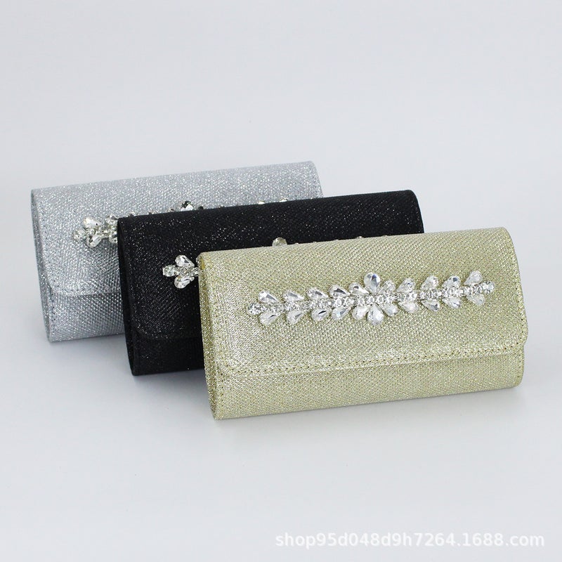 Bags New Style Shiny Material Women'S Evening Bags Evening Dress Bags Clutch Wedding Bags Shoulder Crossbody Bags - Image 2