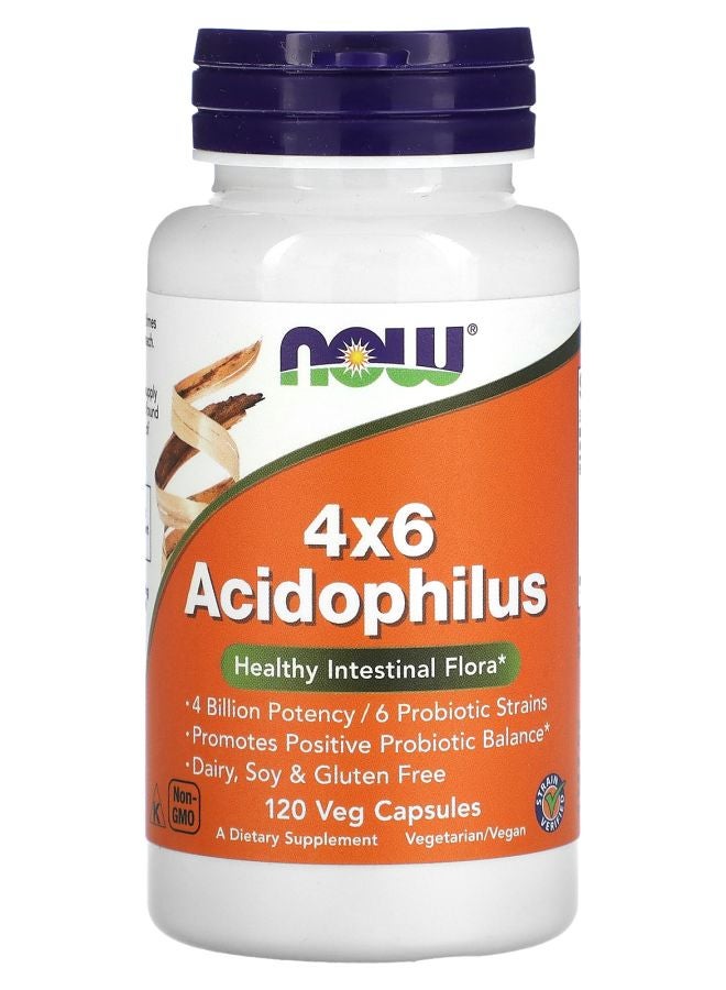 now 4x6 Acidophilus 120 Veg Capsules