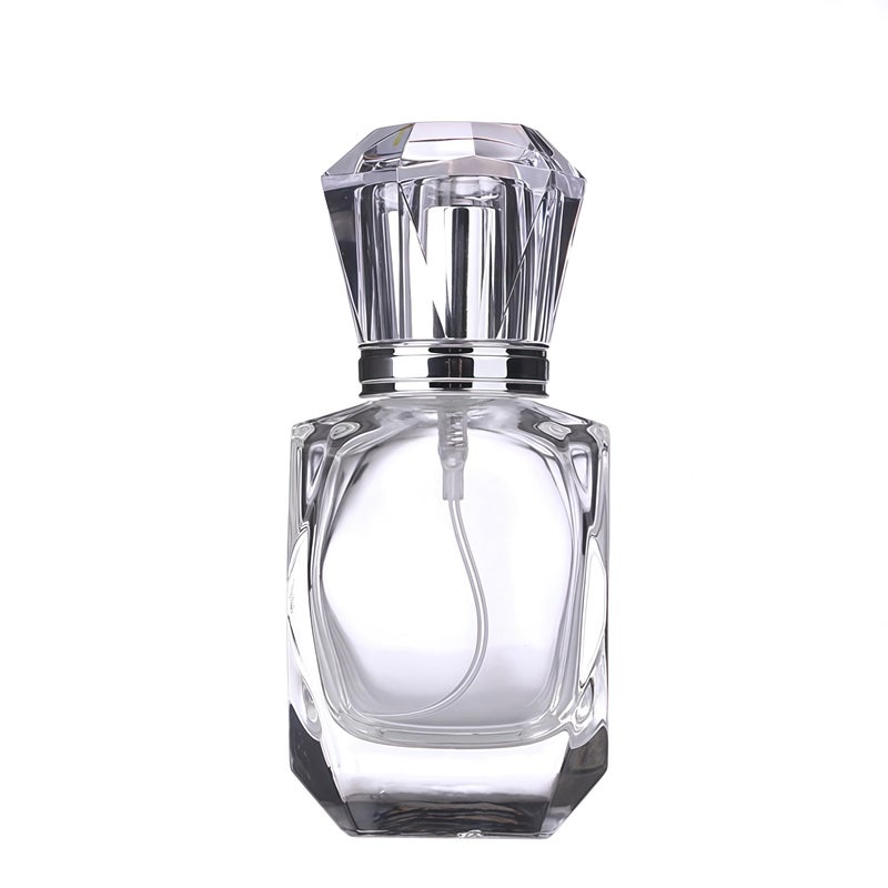 Elandy 30ML1oz Empty Clear Glass Perfume Spray Bottle with Crystal Lid Portable Cosmetic Travel Container Jars Vial Fragrance Fine Mist Spray Bottle Perfume Dispenser - Image 3