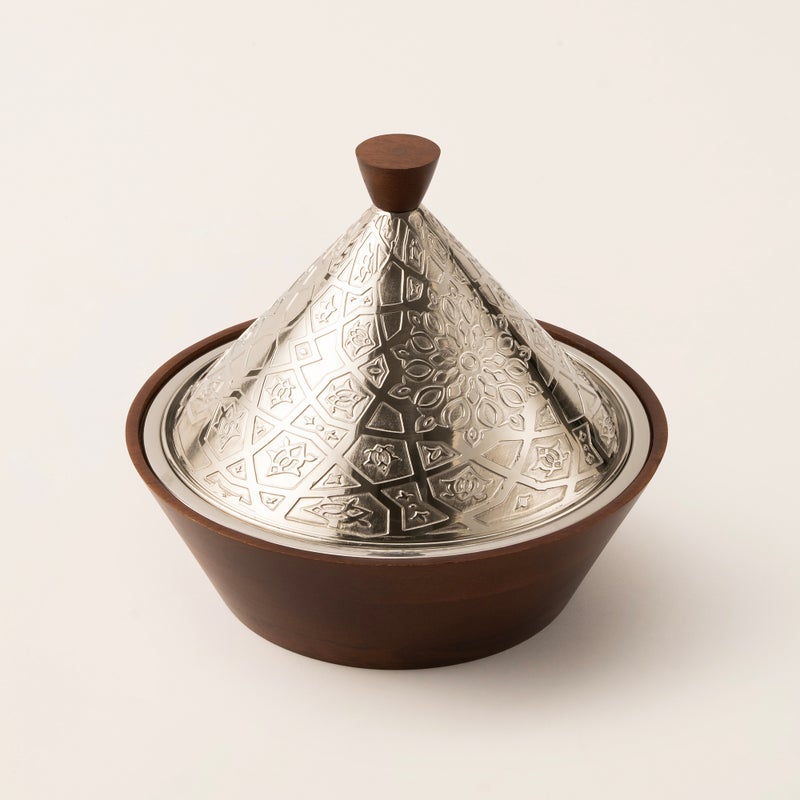 La Mesa Bahja silver wood bowl 30*29*27 cm - Image 3