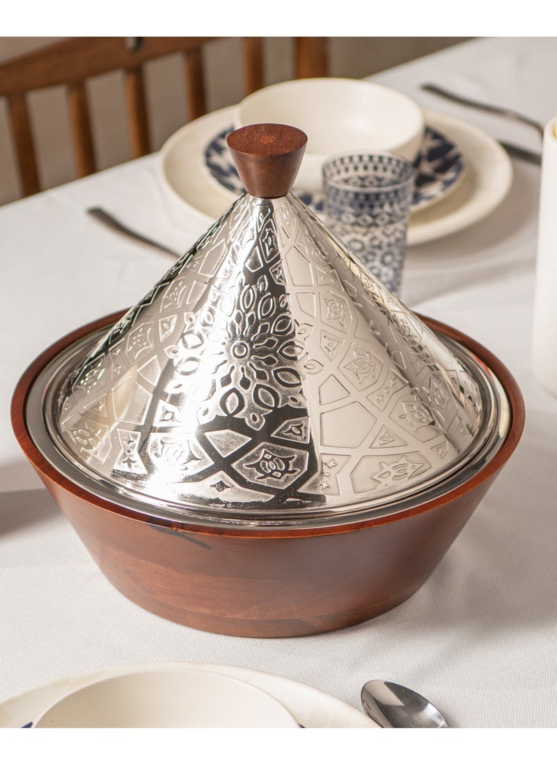 La Mesa Steel & Wood Bowl 30*29*27 cm Bahja Collection  - Image 1