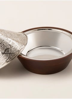 La Mesa Steel & Wood Bowl 30*29*27 cm Bahja Collection  - Image 3