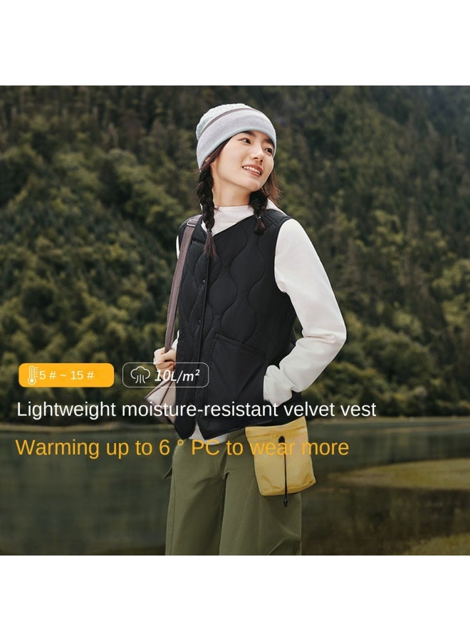Casual And Versatile】autumn And Winter Fleece Vest For Women, Layered Wear Without Bulk, Slimming And Warm Waistcoat Outerwear For Women - Image 2