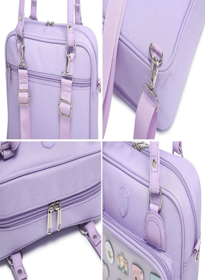 CHERRY SAUCE Oxford Ita Bag Crossbody Shoulder Bag Satchel Messenger Backpack Multi-Purpose Pins Display - Image 5
