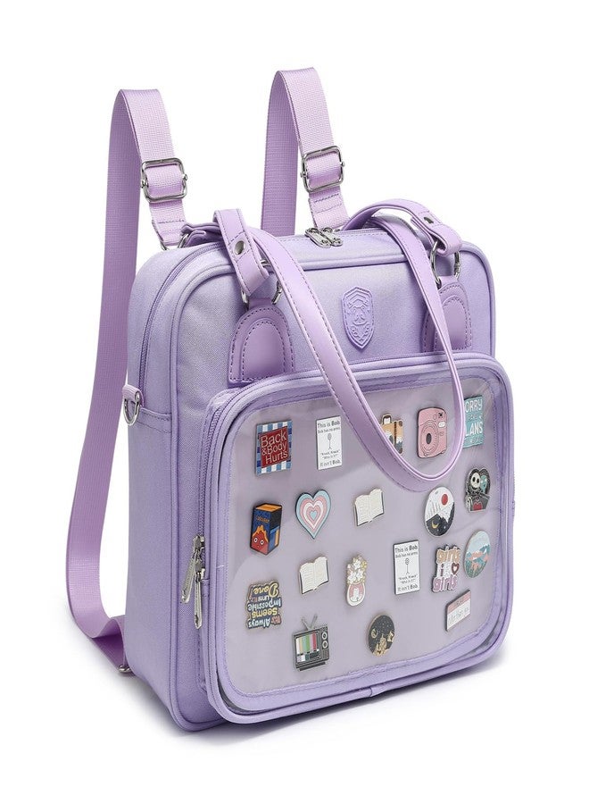 CHERRY SAUCE Oxford Ita Bag Crossbody Shoulder Bag Satchel Messenger Backpack Multi-Purpose Pins Display - Image 3