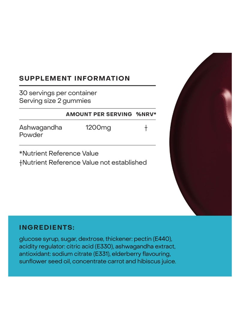 Yumi Ashwagandha Gummies, High Strength 1200mg Per Serving Ashwagandha Capsules 3% Withanolides Help Reduce Stress, Promote Calm & Sharpen Your Focus x60 Elderberry Flavoured Gummies, 1 Month Supply - pzsku/Z34114C03B88E8983394BZ/45/_/1718644737/824b1182-9633-48a6-940f-b55bf6ff6953