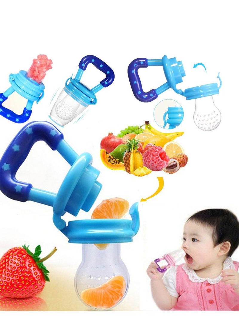 AS SEEN ON TV Baby Fruit Food Feeder Teething Pacifier for Teething Baby Infant Toy Nipple Pouches Nibbler for Toddlers & Kids (Set 4) - Image 3
