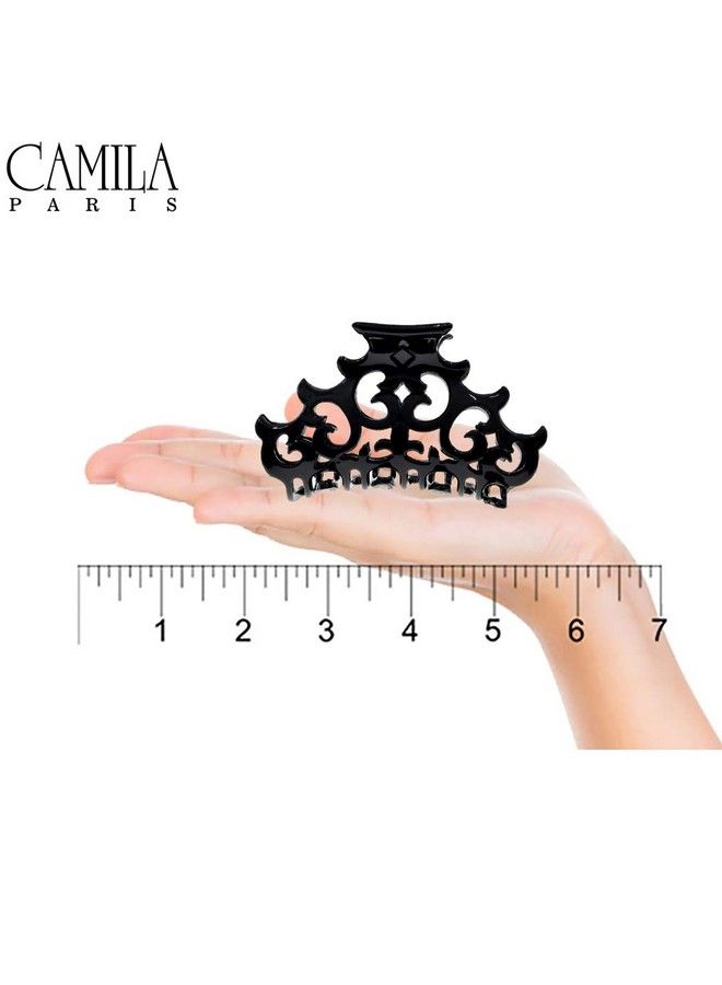 CAMILA Paris Cp2903 French Hair Clips For Women Girls Black Hair Claw Clips Jaw Fashion Durable And Styling Hair Accessories For Women Strong Hold No Slip Grip Made In France. 3.5 Inch Black - Image 4