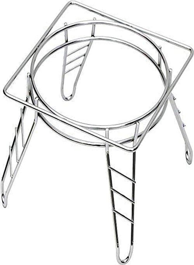 Krupasadhya Fancy Water Pot and Matka Stand Stainless Steel Pot Stand Kitchen Rack Chrome Plated Plant Pot Stand - Image 2