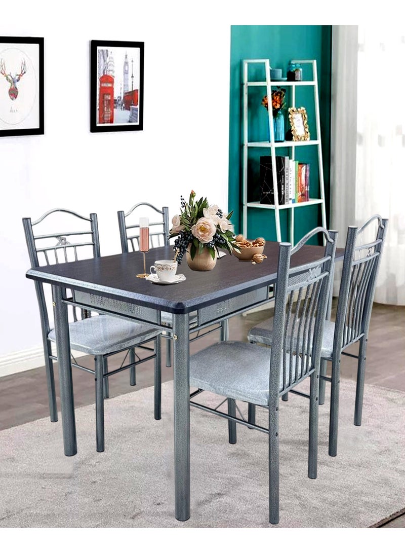 Generic Set of 5 Pieces, Dining Table With 4 Chair Set 120*75*75 CM  - Image 2