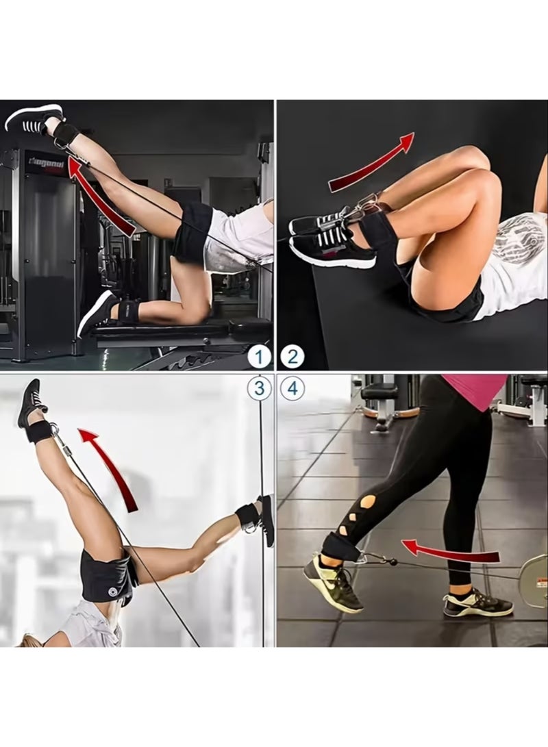 ZedForce 2 Pcs Adjustable Ankle Straps for Cable Machine & Resistance Bands Durable Polyester Breathable Cuff for Glute Kickbacks, Hip Workouts & Leg Strength Training - Image 2