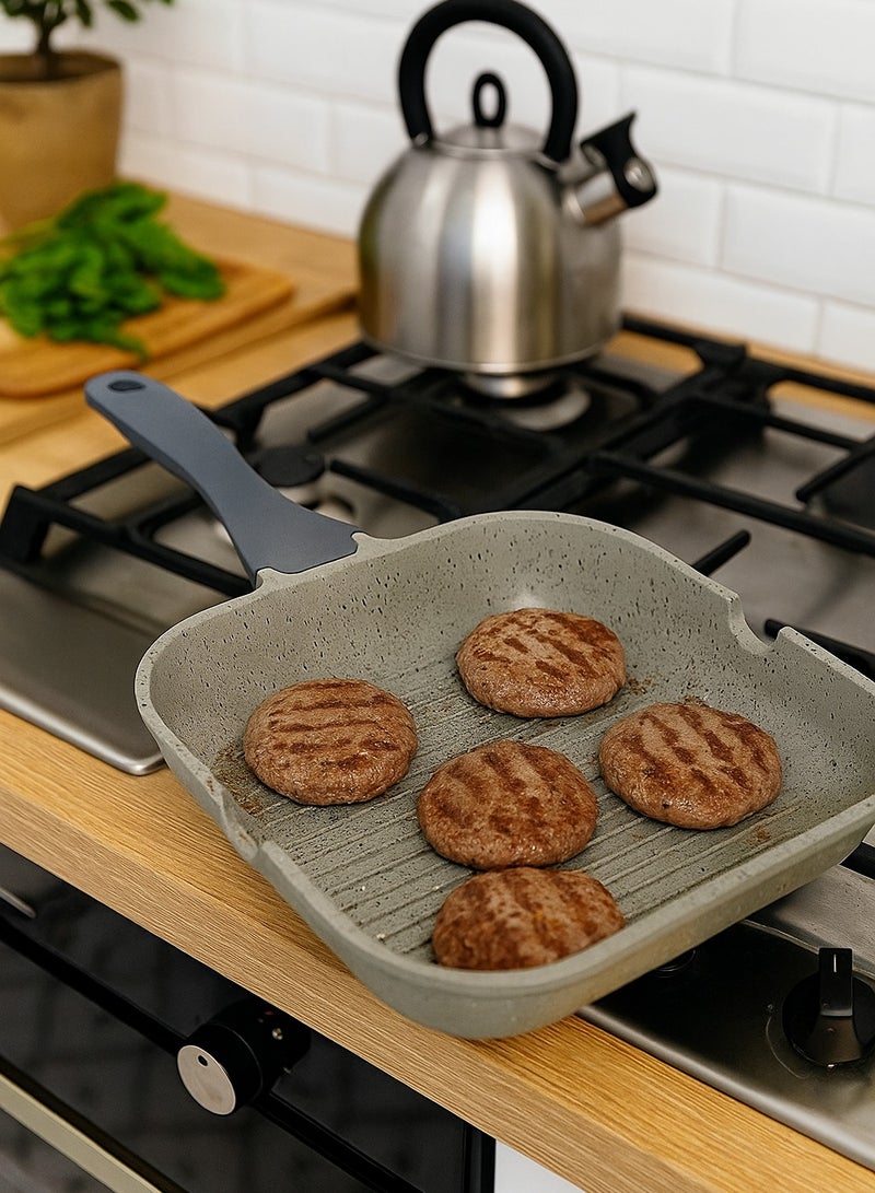 PROCILA Non-Stick Granite Grill Pan Grey 28cm - Image 2