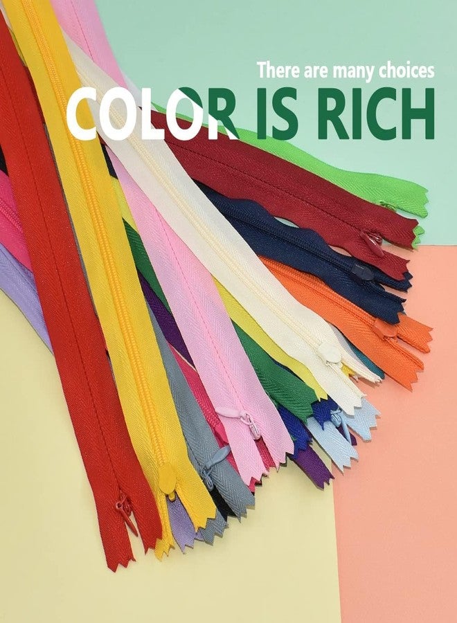 RIANZ® 8 Inch - 30 Pcs Nylon Invisible Zippers, Sewing Bulk Zip Supplies in 15 Colors for Tailor Sewing Crafts, Dresses, Skirts, Pants and DIY Crafter's Special (Multicolor - Pack of 30) - Image 5