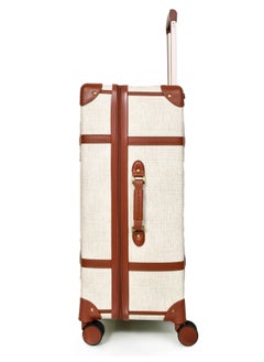 MORANO Morano Classic Leather Luggage 4 Pcs Set Baige 28''-24''-20'''-14'''Inches  - Image 5