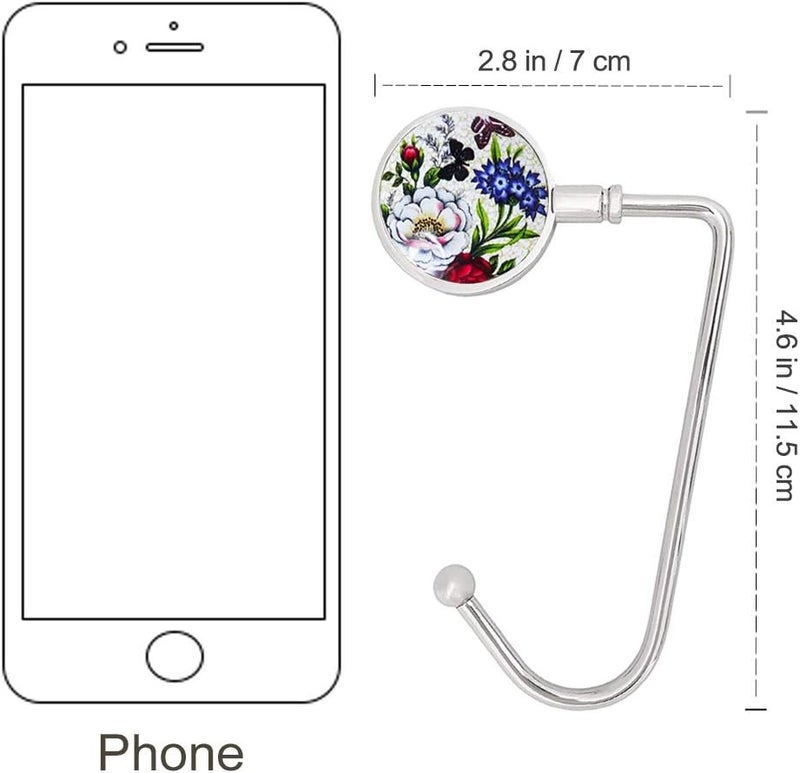 CREATIEE-PRO 6 Pack Purse Hook Long Handbag Hanger for Table Desk, Creatiee Portable Bag Holder Under Counter Handbags Hook for Women Girl (Style 1) - Image 5
