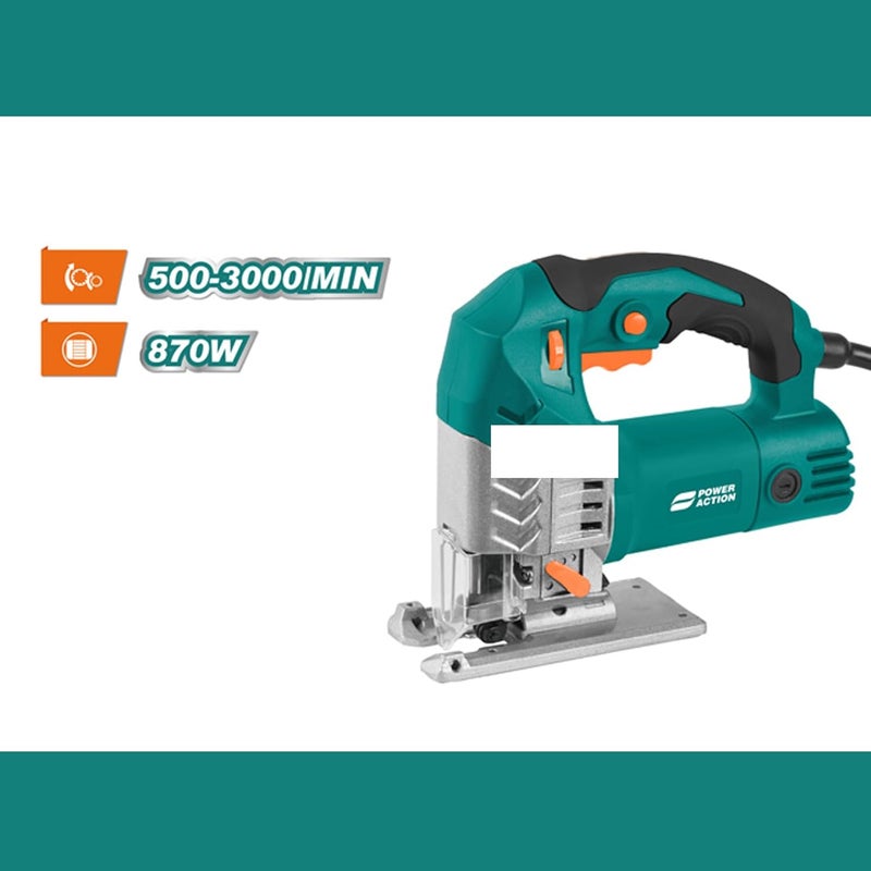 sulfar Power Action Jig Saw 870W Variable Speed Control No-Speed Load 500-3000rpm | Wood 100mm | Steel 10mm, Professional Jigsaw (JS870) - Image 3