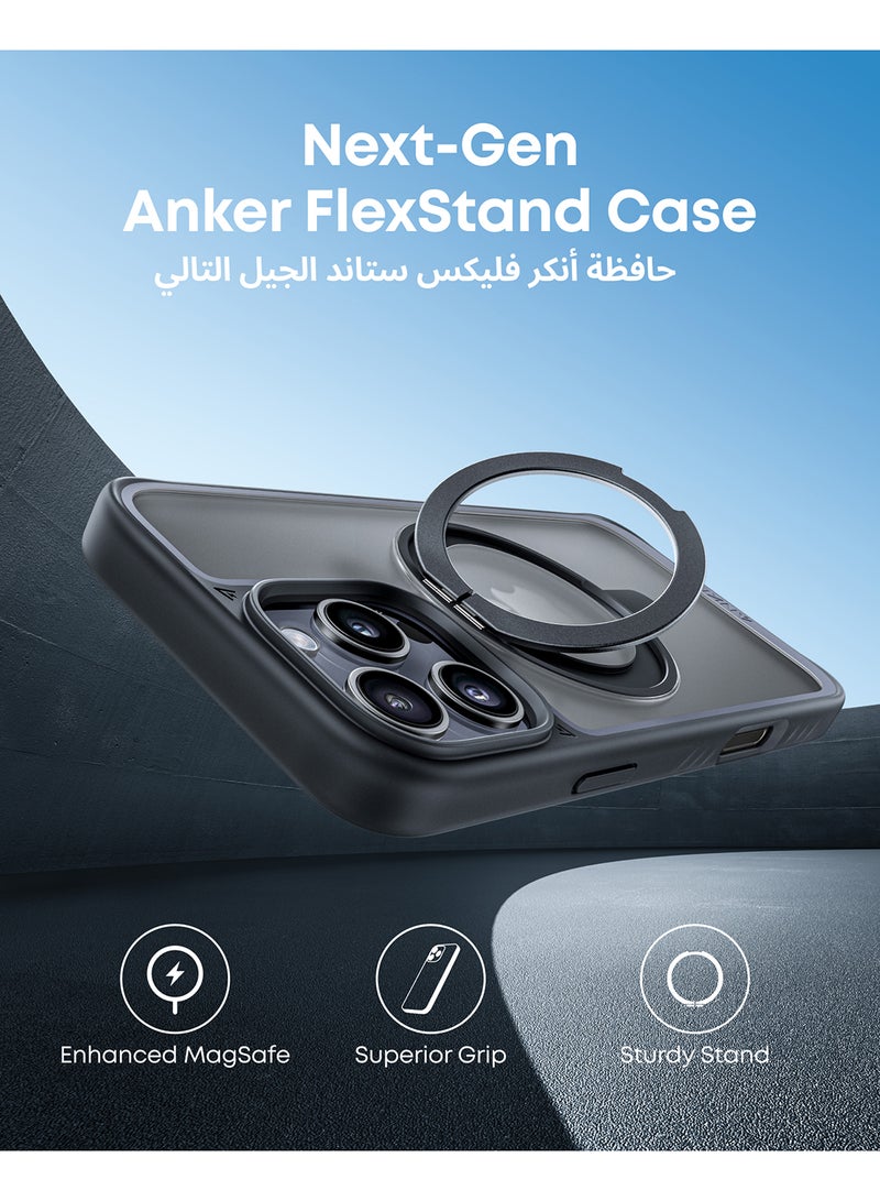 Anker Magnetic Phone Case for iPhone 15 Pro Case Cover, Anti-Slip and Drop-Proof Protective Cover with 360° Ring Stand, iPhone Case Compatible with MagSafe, Exclusively Designed for iPhone 15 Pro - Image 2