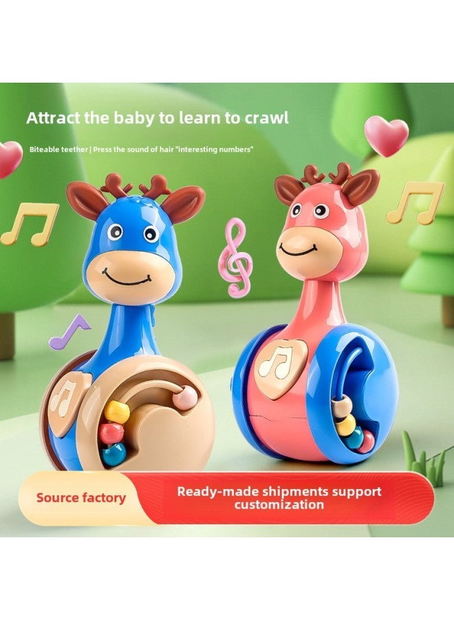 Sliding Fawn Tumbler Puzzle Early Education 0-3 Years Old Baby Baby Comfort Crawling Guide Enlightenment Children's Toys-Color: Fawn Sliding Tumbler E-commerce Box  - Image 2