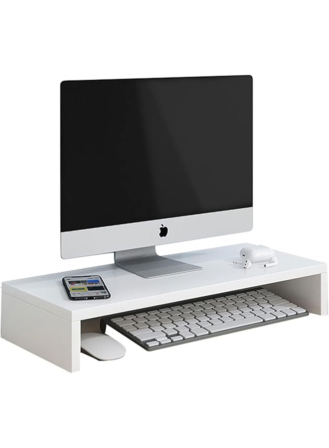 erorex Monitor Stand Riser Desk Organizer For Laptop Computer Wood Monitor Stand For Printer Pc Save Space Laptop Stand Desk For Home And Office Use Wood Black White  - Image 1