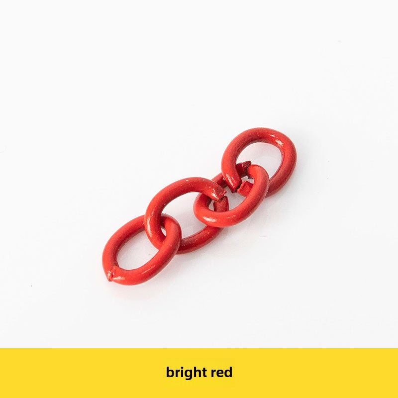 DIY Jewelry Chain Links Painted Keyring Red 