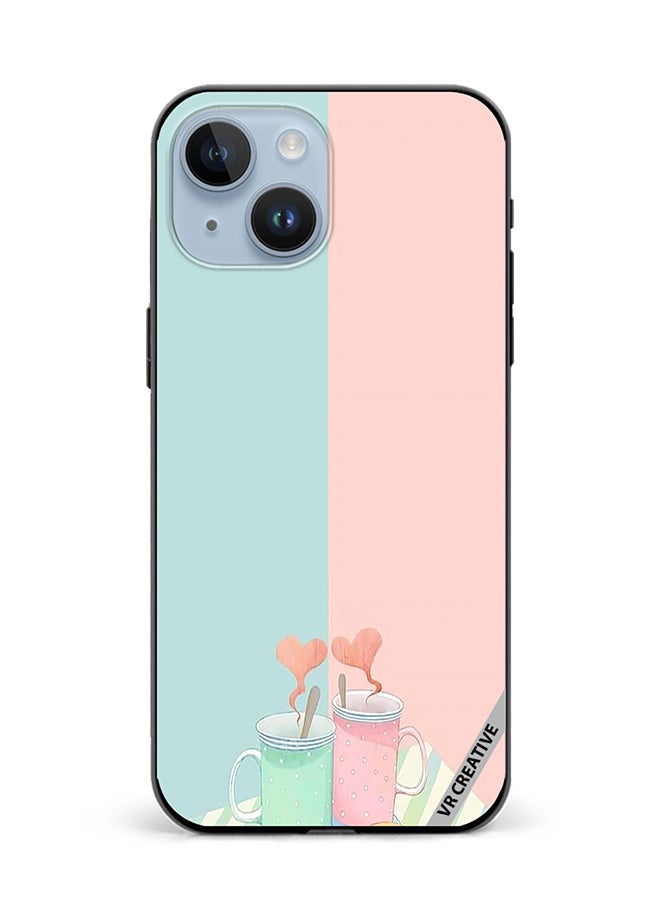 VR CREATIVE Protective Case Cover For Apple iPhone 15 Coffee With Love Design Multicolour - Image 1