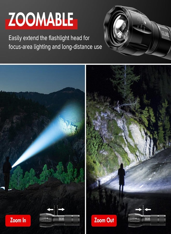 KELME LED Flashlights, 3Pack Zoomable, Waterproof, Powerful, Emergency Tactical Flashlights for Home - Image 3