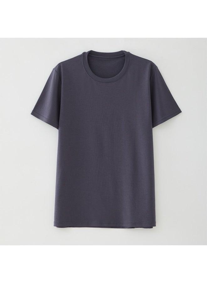 [ready Stock Customization] Men's Short-sleeved Pure Color Classic Round Neck Top Summer Casual Loose Men's T-shirt