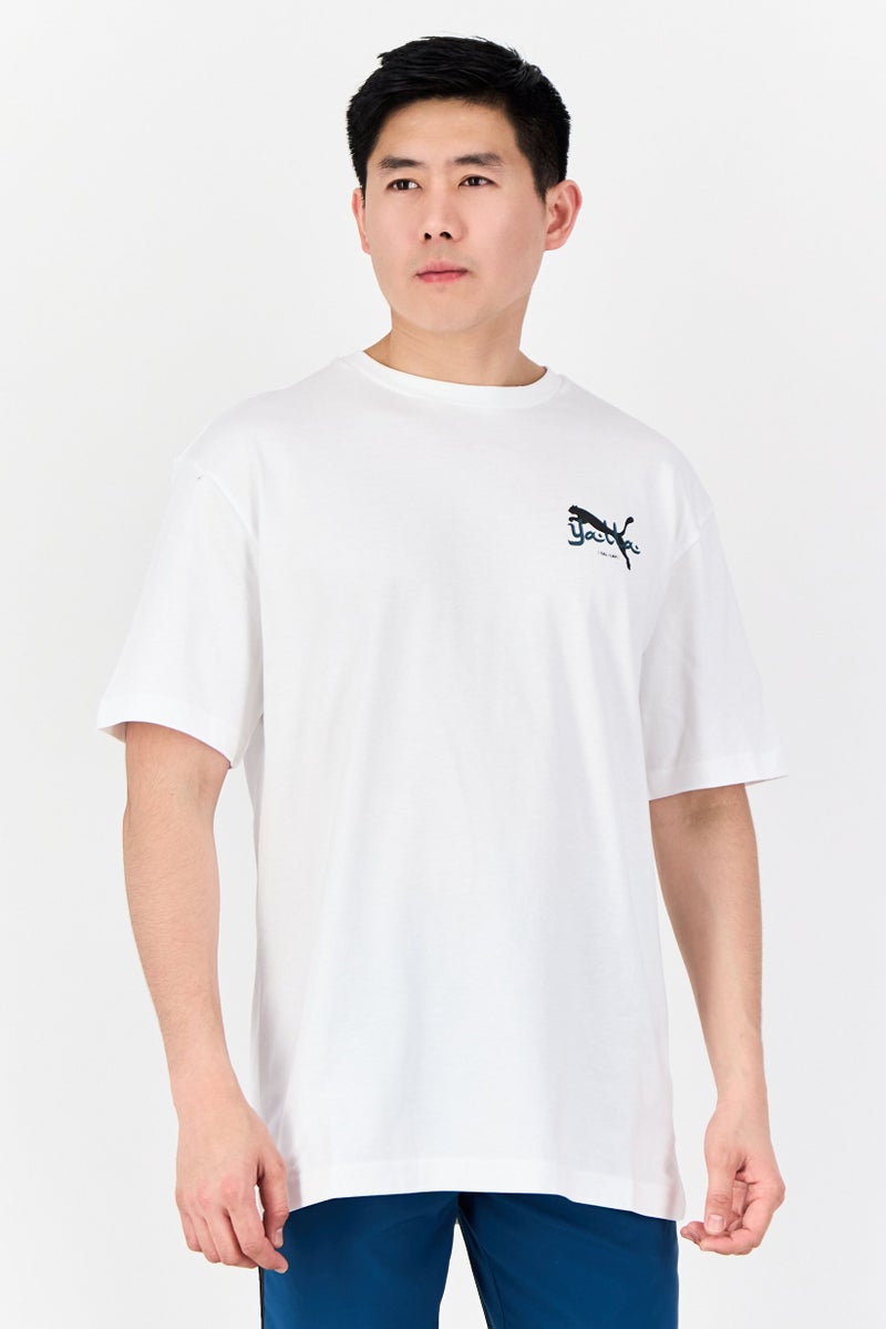 PUMA Men Relaxed Fit Short Sleeve Outdoor T-Shirt, White - Image 1