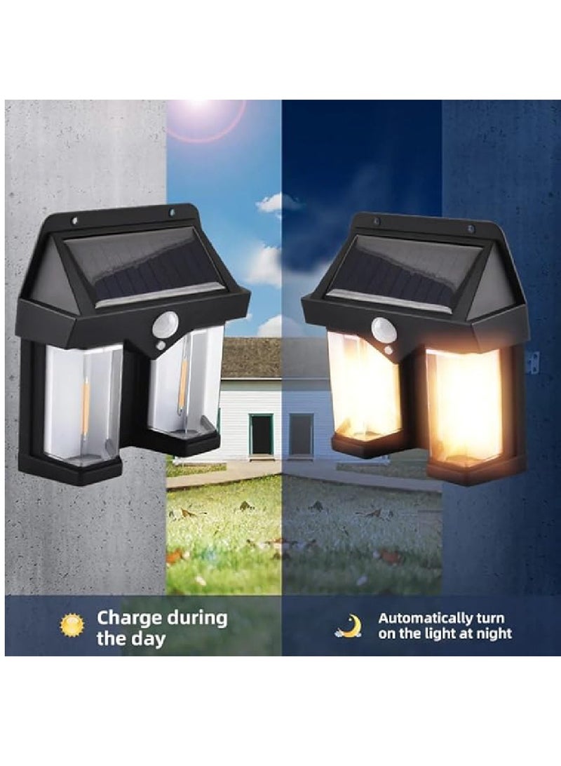 Yuwell Solar Outdoor Light Solar Motion Sensor Security Lights With 3 Lighting Modes Wireless Solar Wall Lights Waterproof Solar Powered Bulb Lights For Garden Home And Garage Use Black  - Image 5
