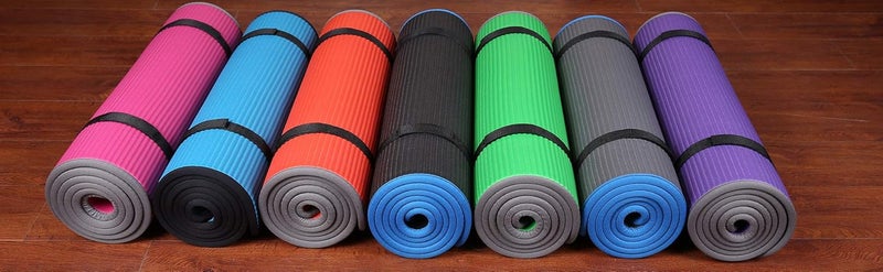 Fitvids حصيرة بالانس فروم متعددة الأغراض فائقة السُمك عالية الكثافة مانعة للانزلاق للتمارين الرياضية والبيلاتس واليوغا مع حزام حمل (طول 72 بوصة × عرض 24 بوصة × سمك 2/5 بوصة) - Image 4