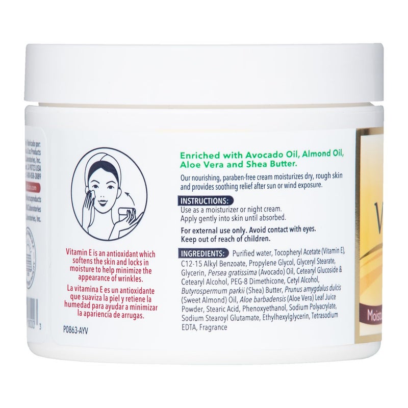 De La Cruz Vitamin E Cream Moisturizer for Face and Neck - Moisturizing Skin Care for All Skin Types - Made in USA, 4 oz (2 Pack) - Image 2