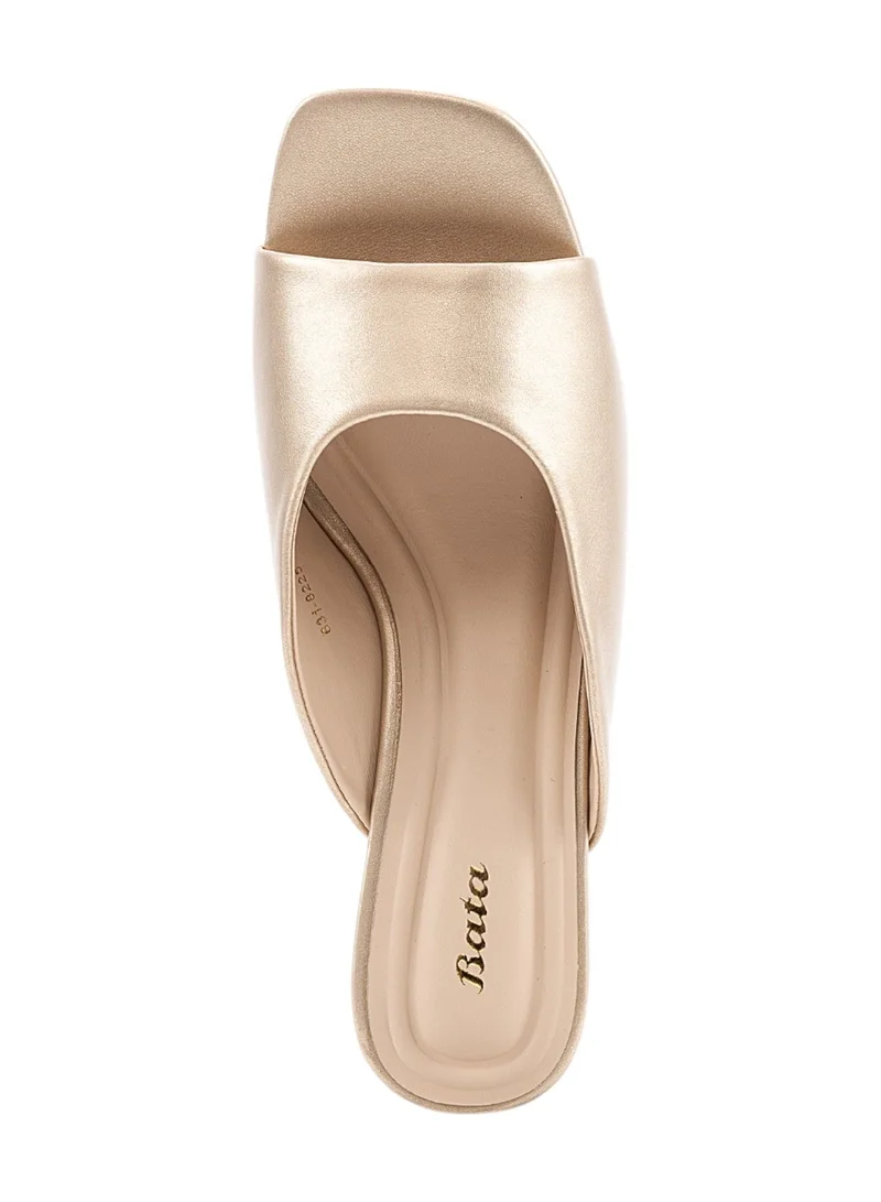 Bata Square Toe Block Heel Sandals